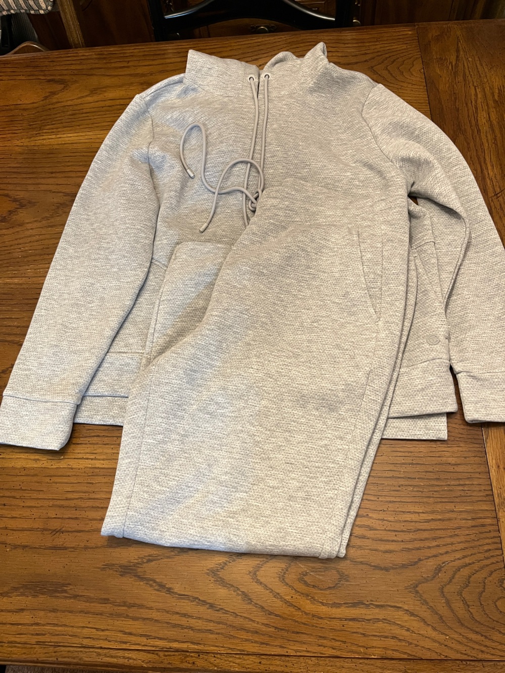 Talbots Heather Gray Jogger Set, size large